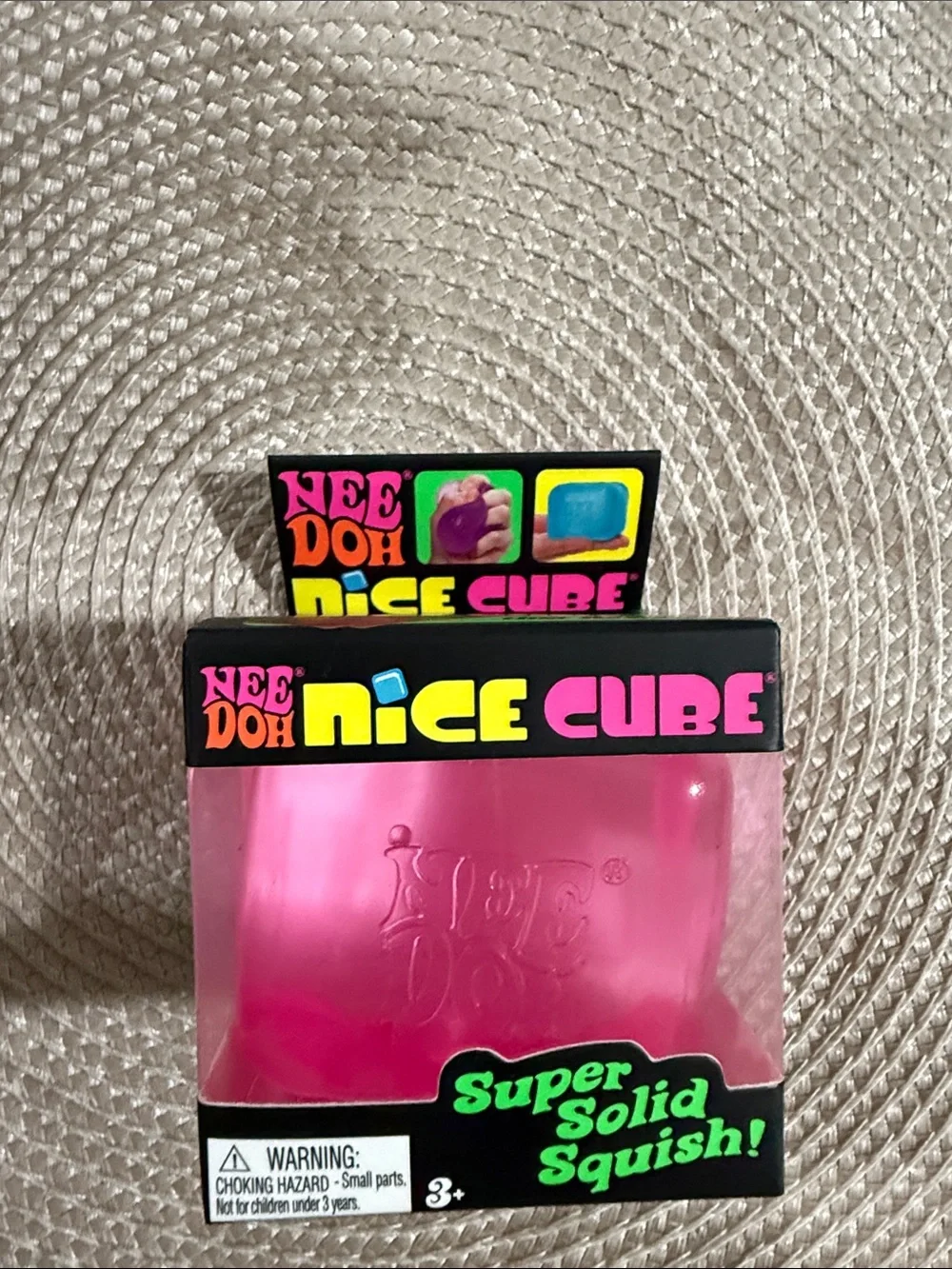Original Nee Doh Nice Cube Pink Kids Squishy Toy